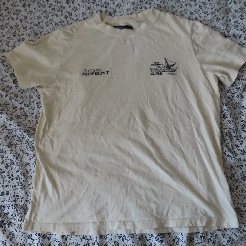 Limited edition The Tubbo Moment Ivory T-shirt Tubboat 2021 Mens M Rare HTF